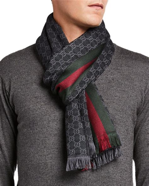 black gucci scarf mens|Gucci wool scarf women's.